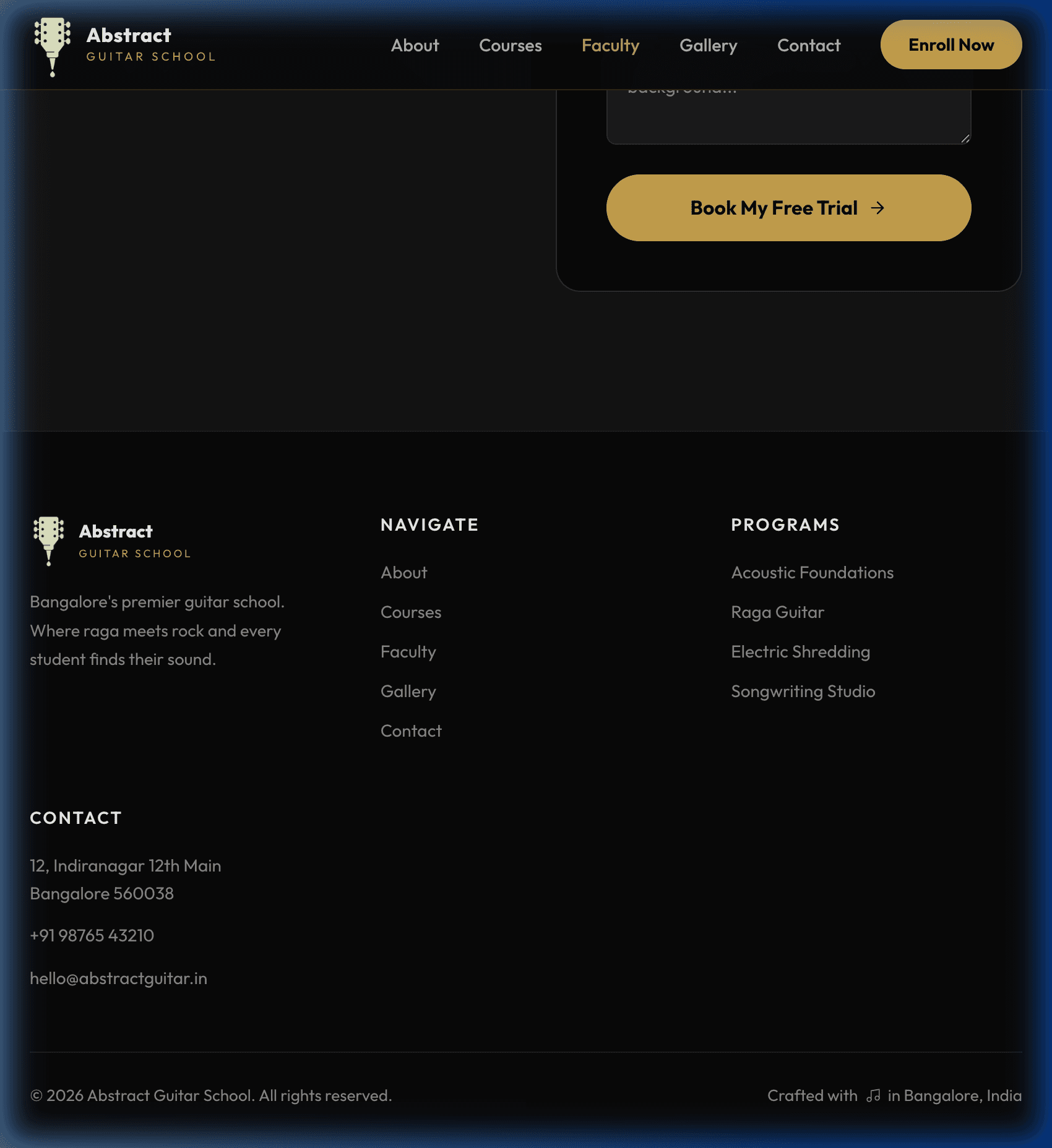Faculty Profiles — Instructor credentials and expertise