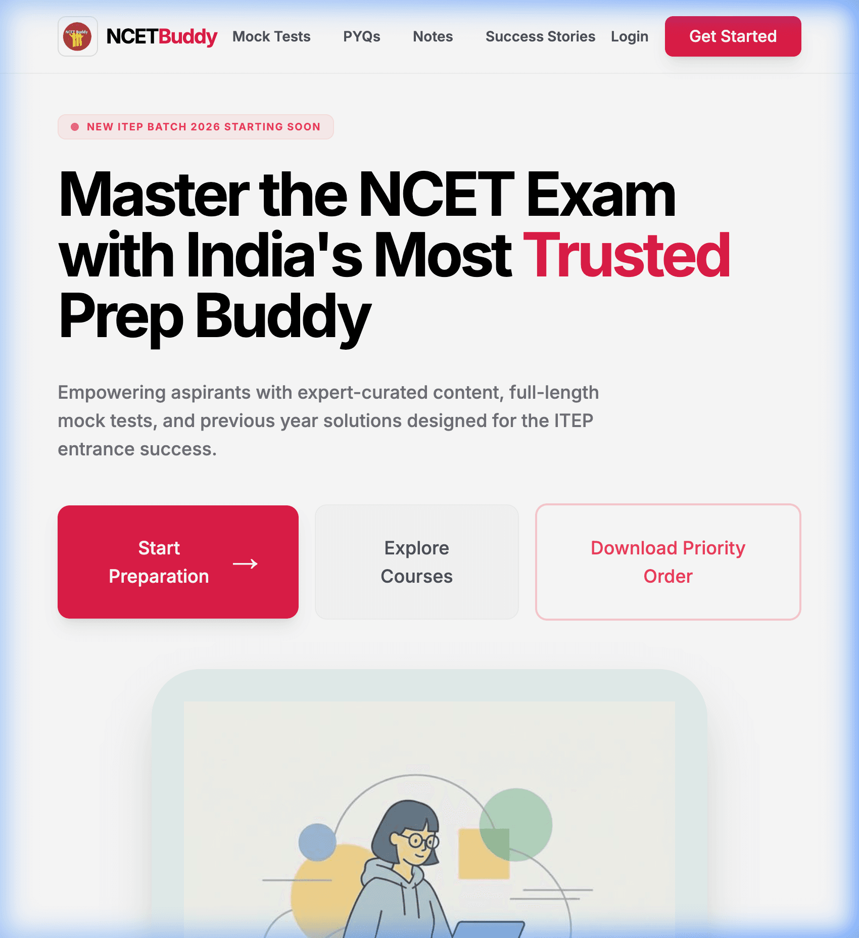 Landing Page — Bold value proposition with dual CTAs